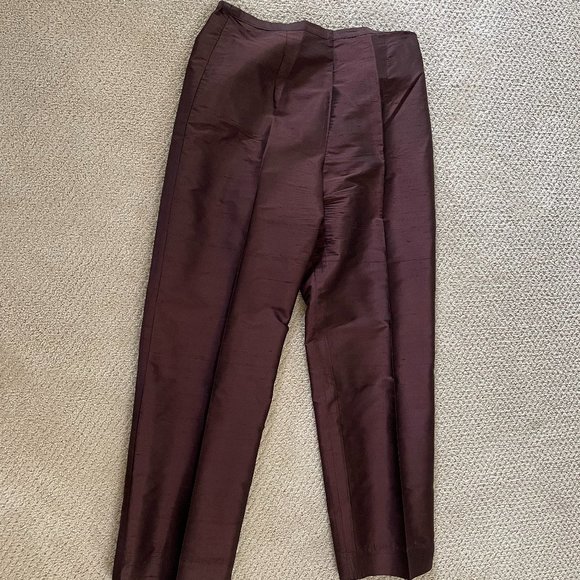 Kathleen Sommers Brown Silk Pants - Picture 4 of 8
